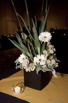 Event Centerpiece live plants and cut flowers 