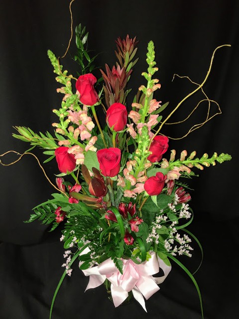 Red Rose premium half dozen upgrade bouquet