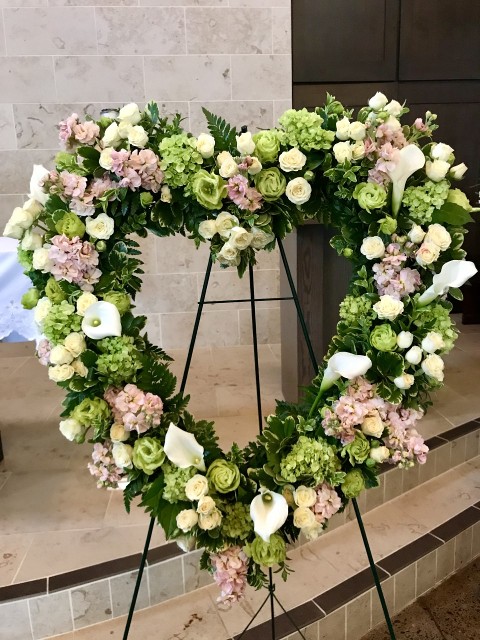 funeral flower wreath heart wreath for funeral delivery